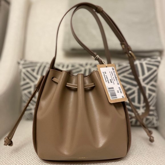 A.P.C. Handbags - A.P.C. Taupe Small Courtney Shoulder Bag (BNWT)